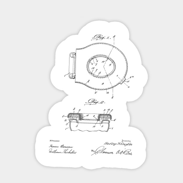 630x630 Sanitary Toilet Seat Vintage Patent Hand Drawing - Toilet Seat Drawing