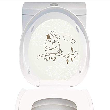 425x425 Toilet Seat Decal Wedding Decorations Romantic Hand - Toilet Seat Drawing