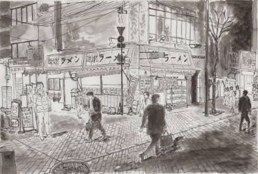 375x253 Tokyo Street - Tokyo Drawing