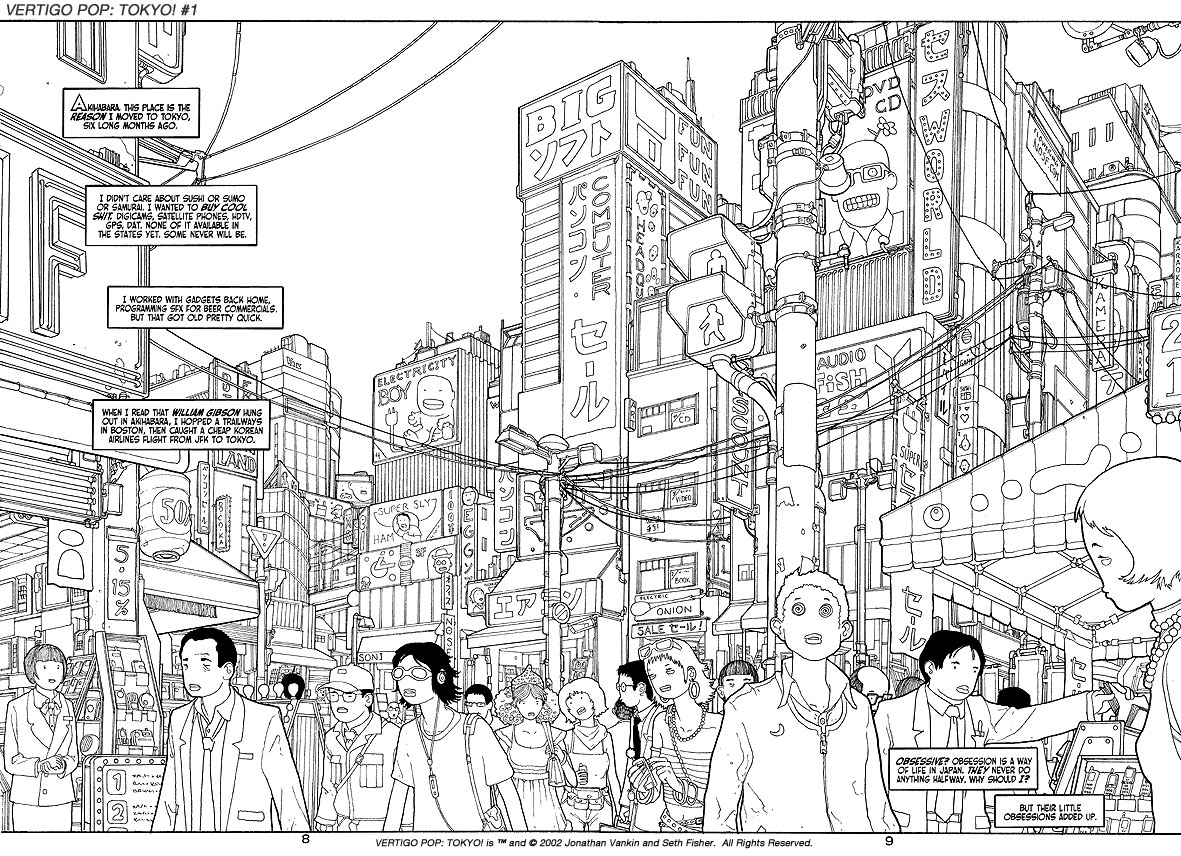 1181x856 Akhabara, Tokyo Flowering Nose - Tokyo Drawing