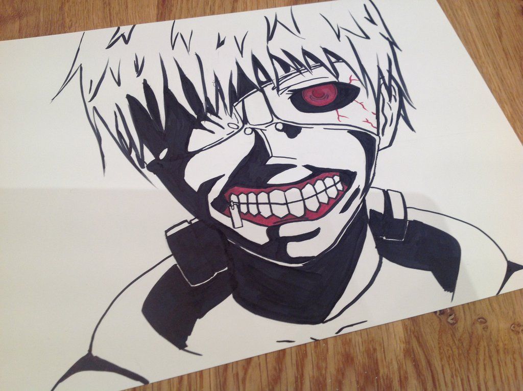 1024x765 tokyo ghoul pencil drawing - Tokyo Ghoul Drawing