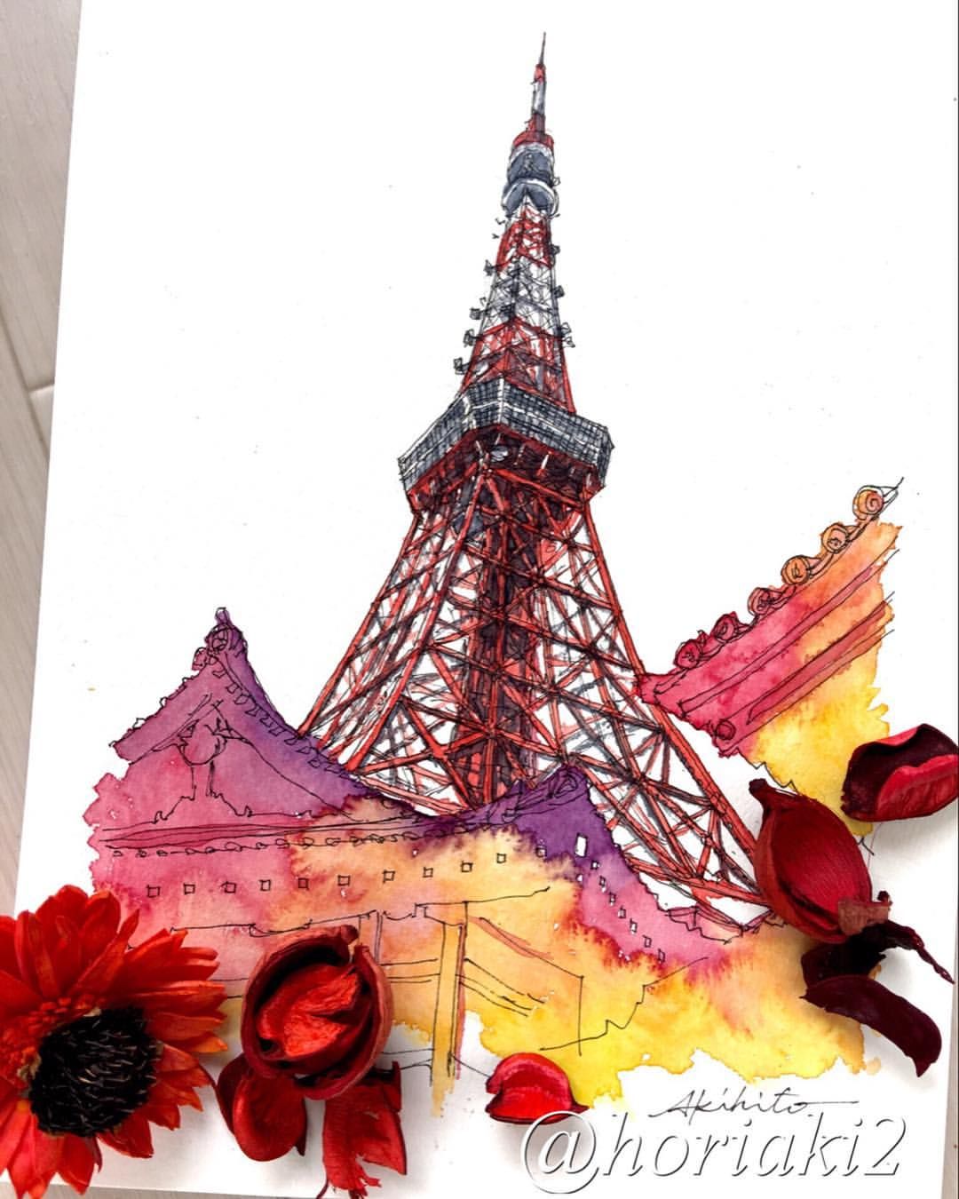 Tokyo Tower Drawing at Explore collection of Tokyo