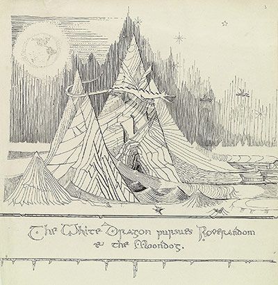 400x410 vintage illustrations for tolkien's the hobbit from around - Tolkien Drawings