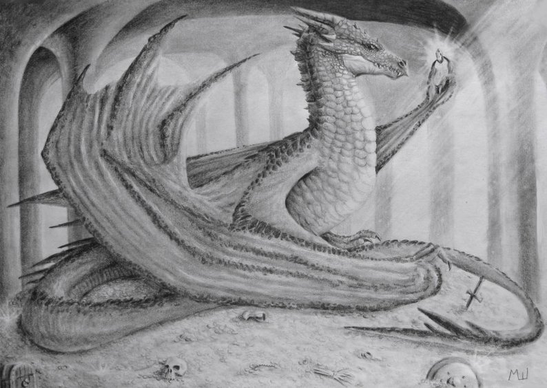Tolkien Smaug Drawing at Explore collection of
