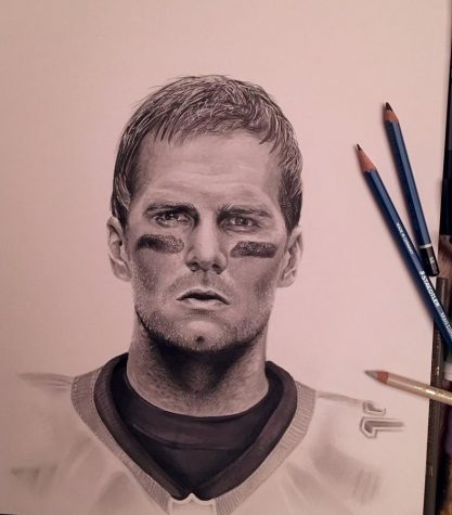 417x475 Meet The Senior Whose Drawing Of Tom Brady Went Viral Pantherbook - Tom Brady Drawing