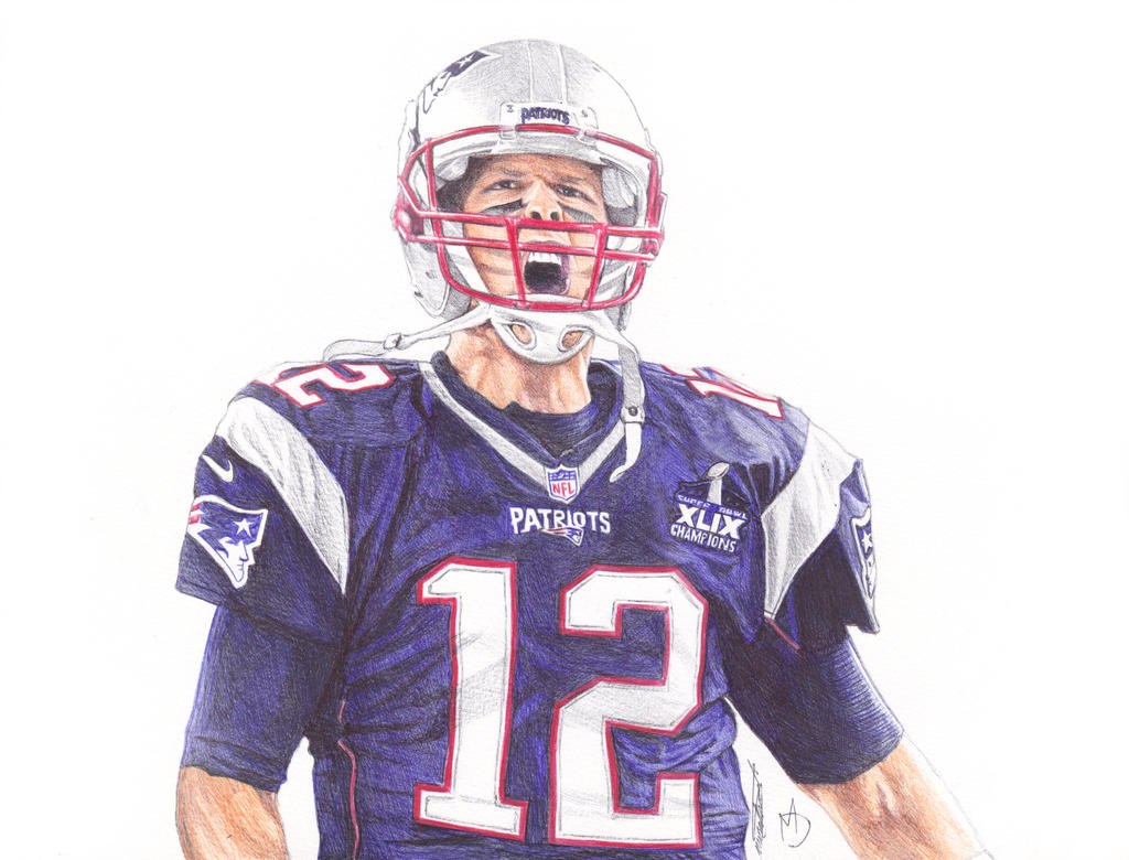1024x780 Tom Brady Ballpoint Pen Drawing - Tom Brady Drawing