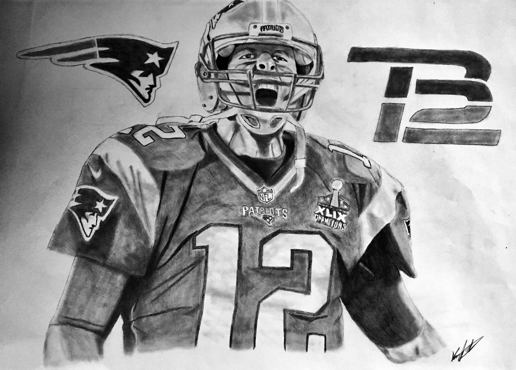1024x735 Tom Brady Drawing Amazing Drawing Skill - Tom Brady Drawing