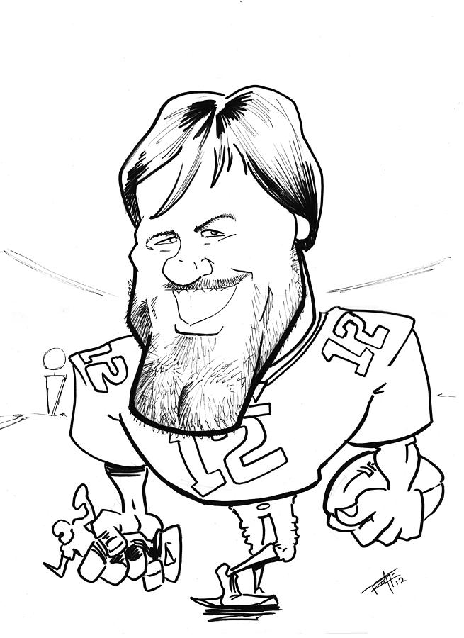 655x900 Tom Brady Drawing - Tom Brady Drawing