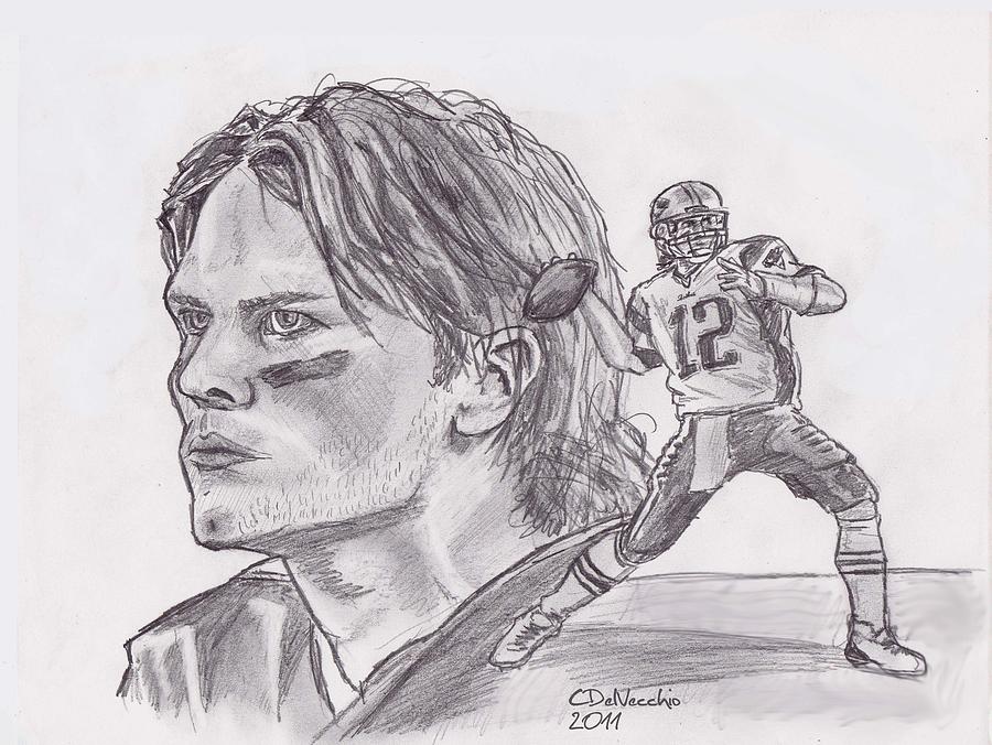 900x676 Tom Brady Drawing - Tom Brady Drawing