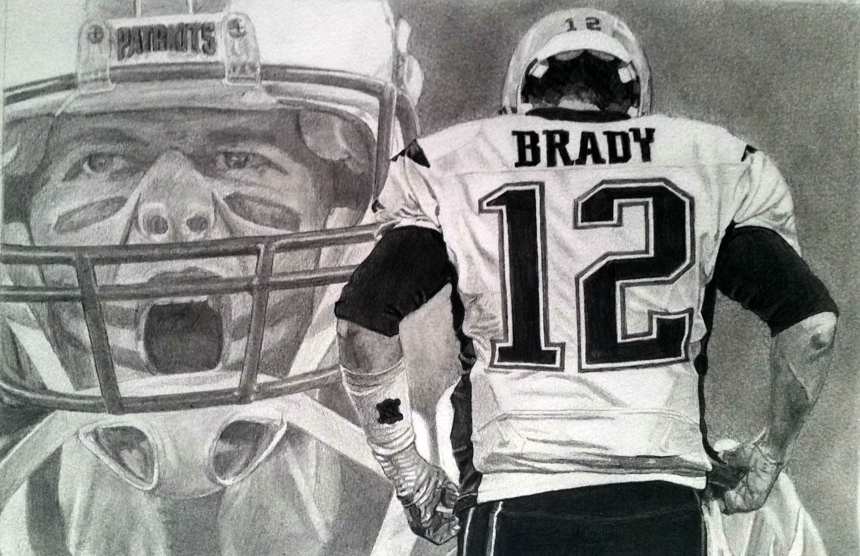 2836x1833 Tom Brady Pencil Drawing Sports Art - Tom Brady Drawing