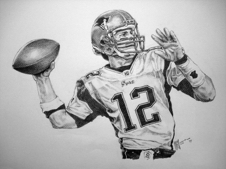 736x552 New England Patriots Drawing - Tom Brady Drawing