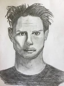 225x300 Tom Cruise Pensil Drawing Sketch Ebay - Tom Cruise Drawing