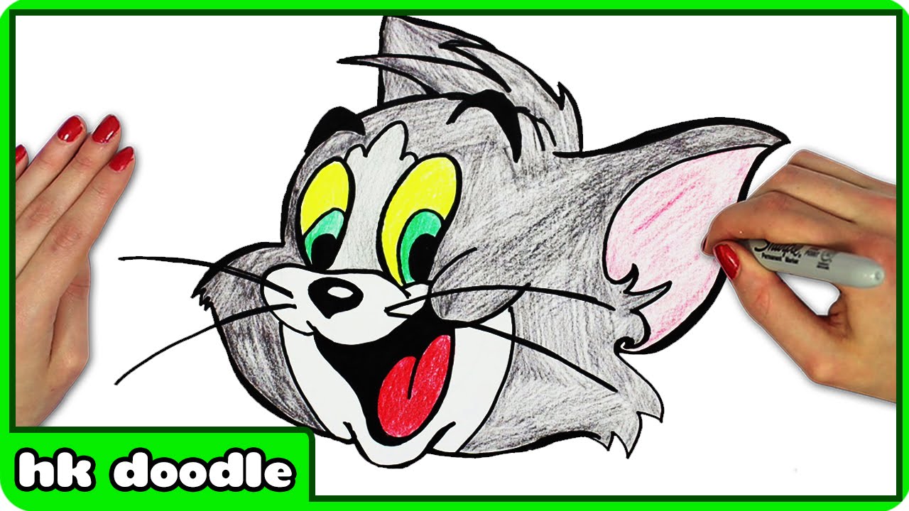 1280x720 How To Draw Tom The Cat From Tom And Jerry Cartoons - Tom Drawing