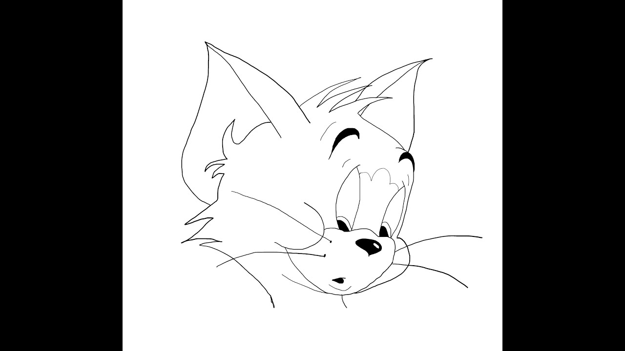 1280x720 Tom And Jerry How To Draw A Easy Tom I Dzherri Kak Narisovat - Tom Drawing