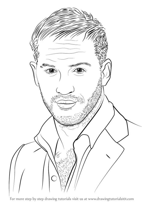 566x800 Learn How To Draw Tom Hardy - Tom Hardy Drawing