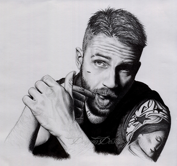600x564 Tom Hardy On Behance - Tom Hardy Drawing