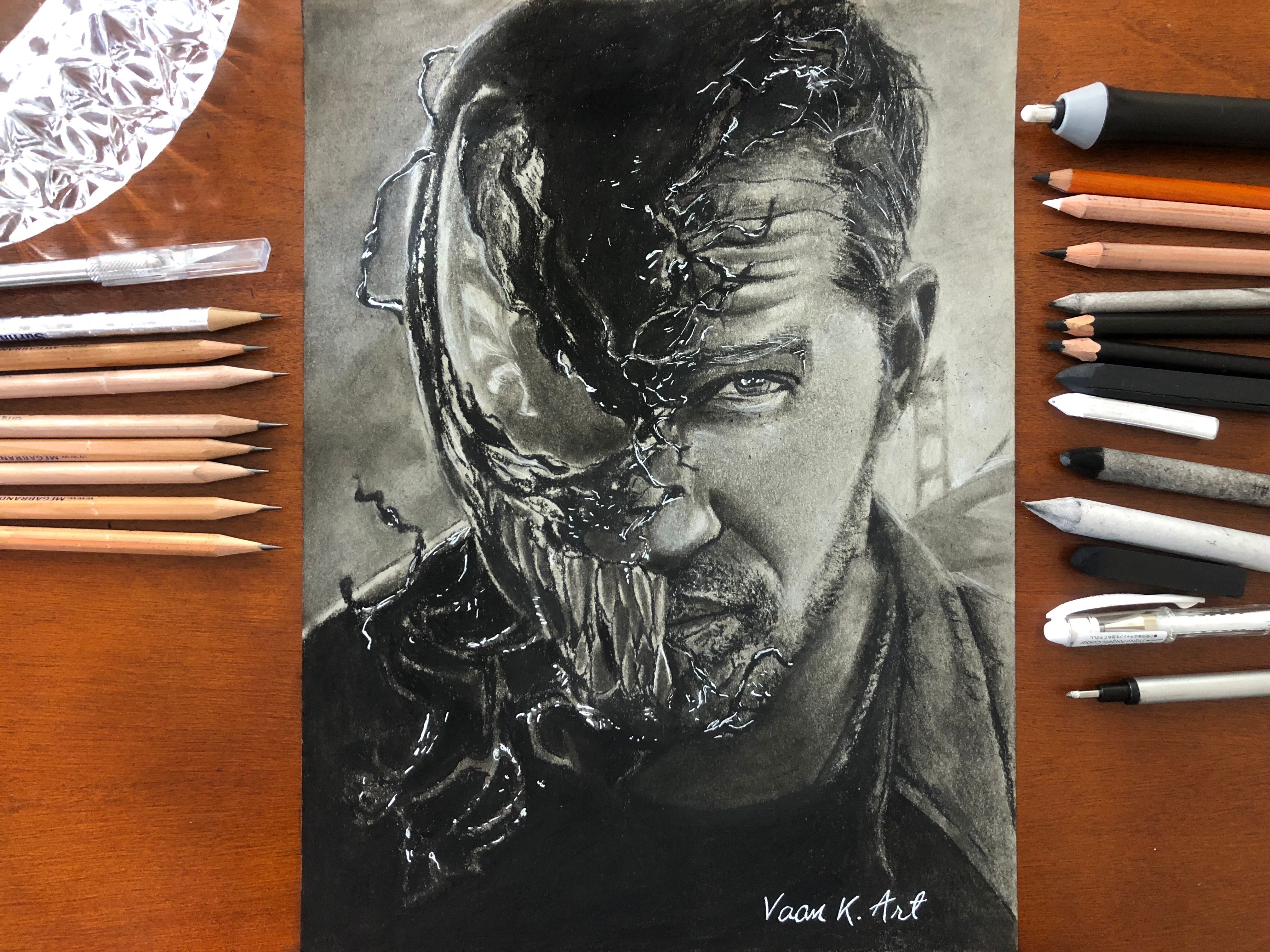 4032x3024 Drawing Venom - Tom Hardy Drawing