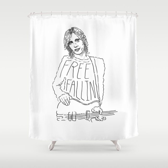 700x700 Tom Petty Free Fallin' Shower Curtain - Tom Petty Drawing