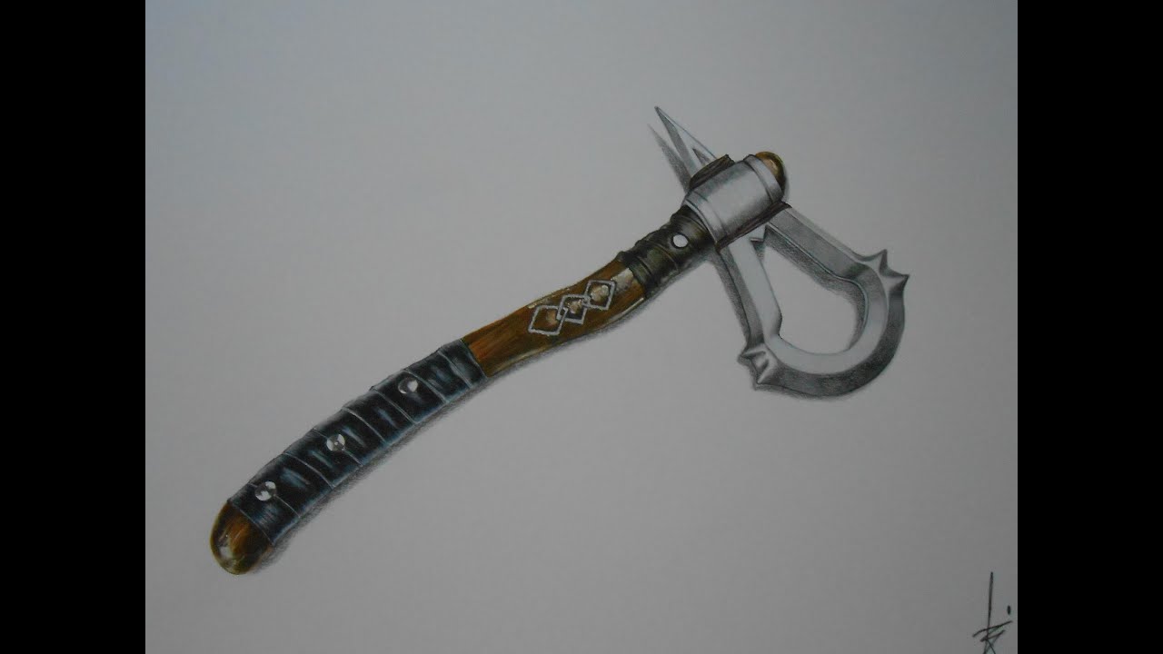 1280x720 drawing assassins creed - Tomahawk Drawing