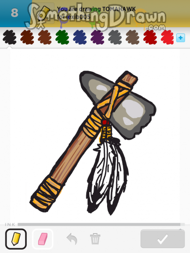 392x522  - Tomahawk Drawing