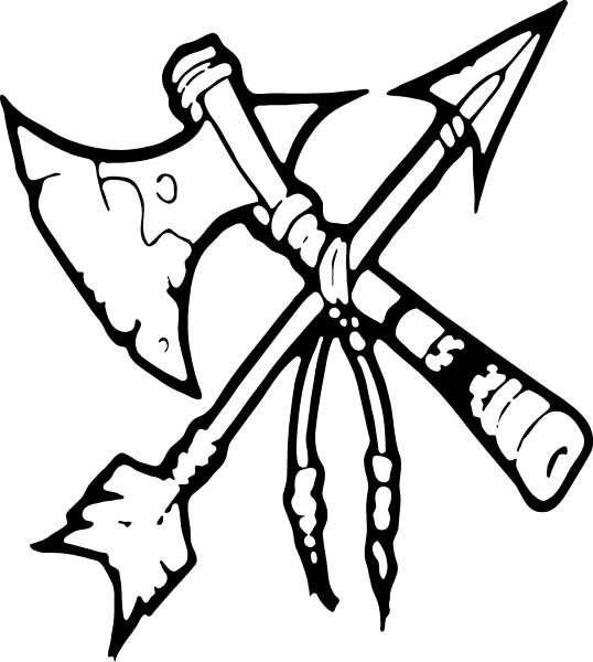 538x600 Tomahawk And Arrow Decal Sticker - Tomahawk Drawing