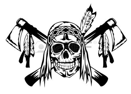 450x325 vector illustration indian and tomahawk illustration - Tomahawk Drawing