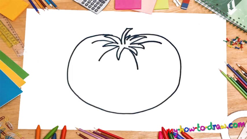 854x480 how to draw a tomato - Tomato Drawing Pictures