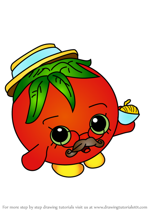 565x800 learn how to draw papa tomato from shopkins - Tomato Drawing Pictures