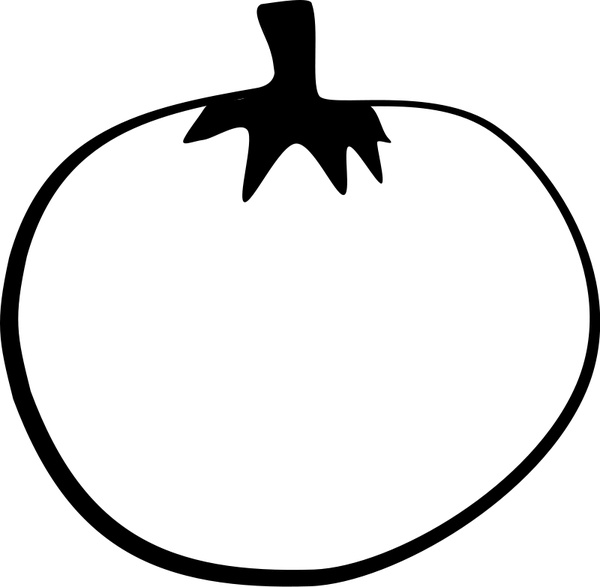 600x587 Tomato Line Art Free Vector In Open Office Drawing - Tomato Line Drawing