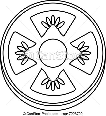 431x470 slice of ripe tomato icon outline slice of ripe tomato icon - Tomato Slice Drawing