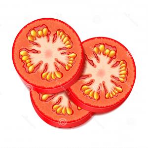 300x300 Tomato Vector Drawing Set Isolated Tomato Sliced Piece And Tom Gm - Tomato Slice Drawing