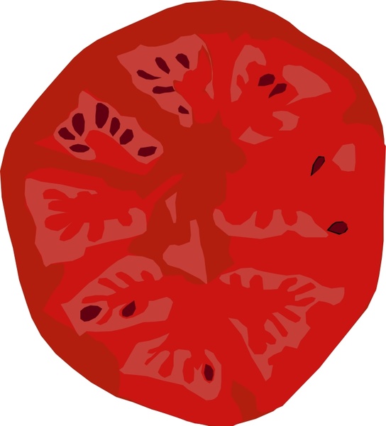 544x600 Tomato Slice Free Vector In Open Office Drawing - Tomato Slice Drawing