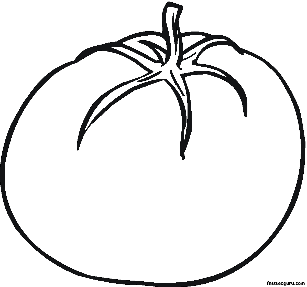 1200x1120 Tomato Slice Clipart Black And White Kid - Tomato Slice Drawing