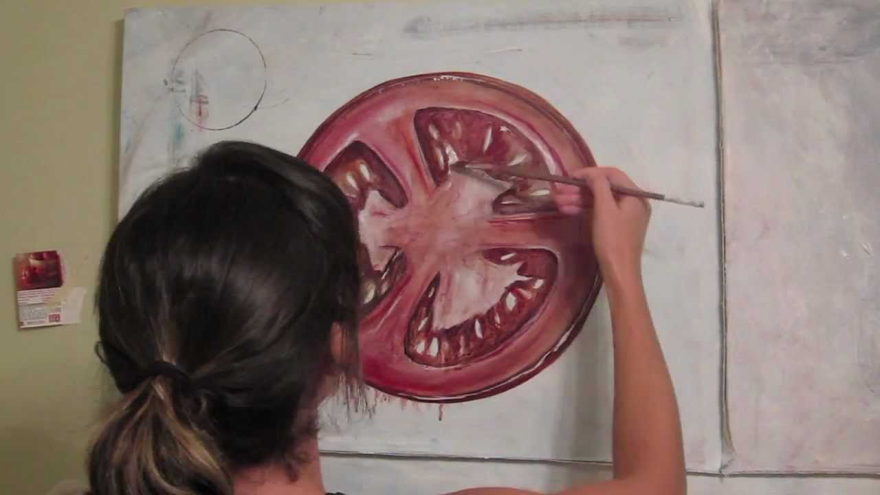 1280x720 Finished Tomatoes - Tomato Slice Drawing