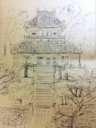 338x450 a drawing in tomb of emperor minh mang - Tomb Drawing