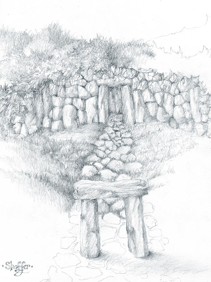 676x900 barrow tomb drawing - Tomb Drawing