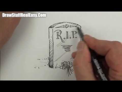 480x360 drawing a tombstone real easy - Tombstone Drawing