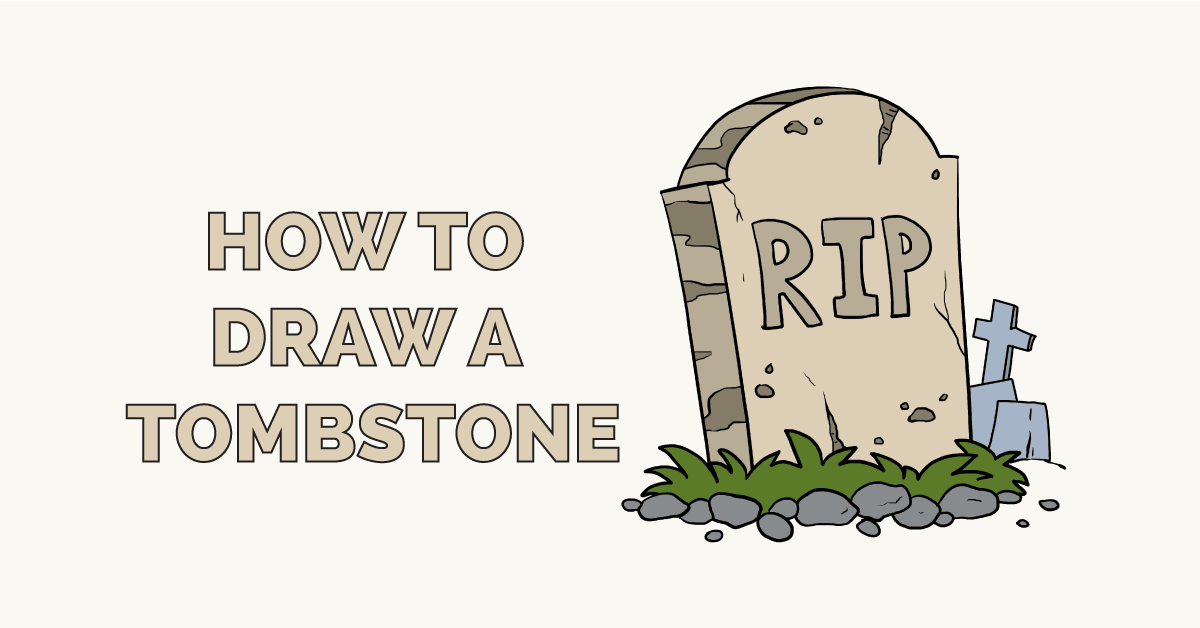 1200x628 how to draw a tombstone - Tombstone Drawing