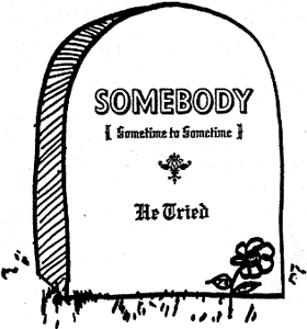280x300 kilgore trout's ideal tombstone - Tombstone Drawing