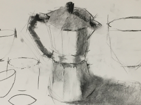 476x354 tonal still life drawing in charcoal - Tonal Drawing