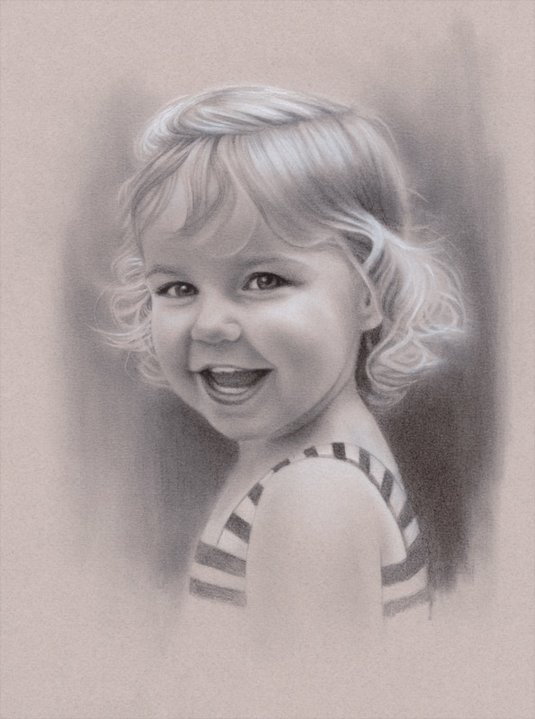 535x719 Drawing Class Steps For Drawing On Toned Paper - Toned Paper Drawing