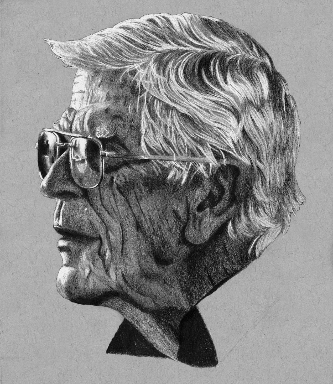 1396x1610 Drawing I Did Of My Grandpa On Grey Toned Paper With White - Toned Paper Drawing