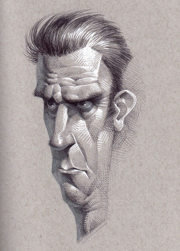 716x1000 Kevin Keele's Toned Paper Illustrations - Toned Paper Drawing