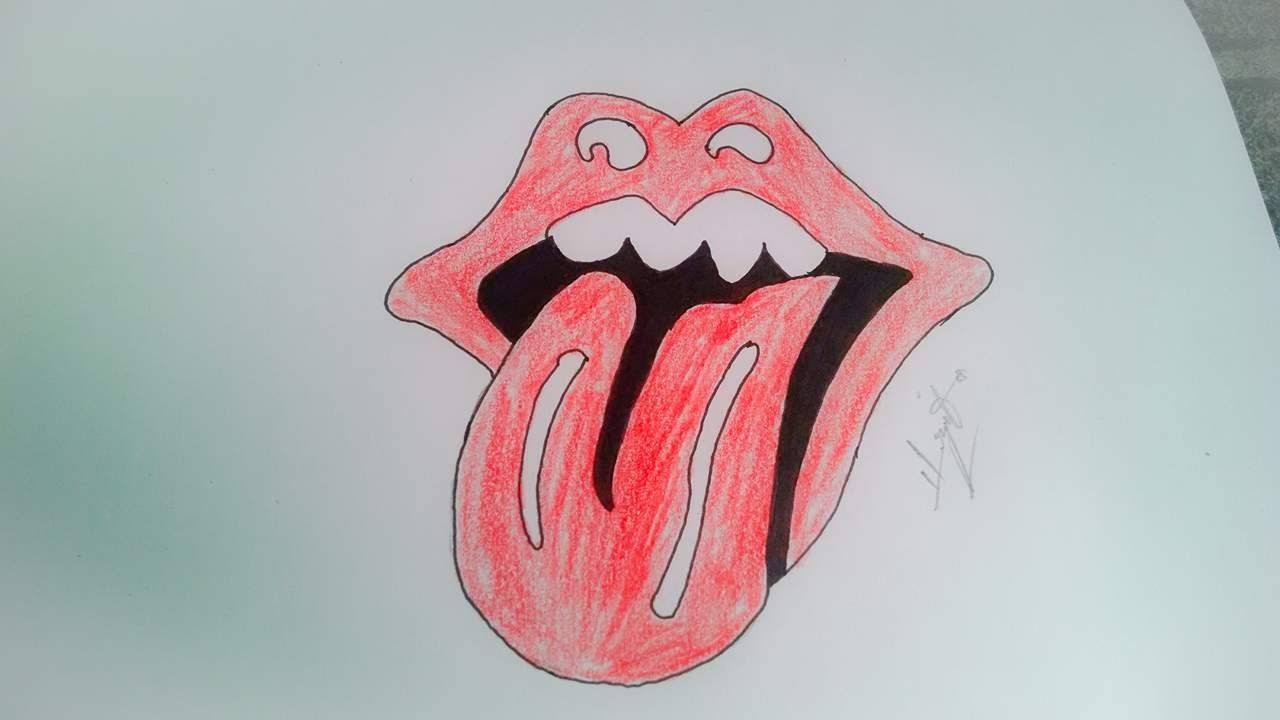 1280x720 how to draw lips and tongue drawing - Tongue Drawing