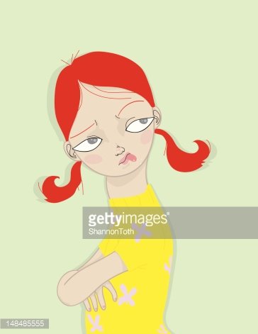 364x471 girl sticking tongue out stock vectors - Tongue Out Drawing