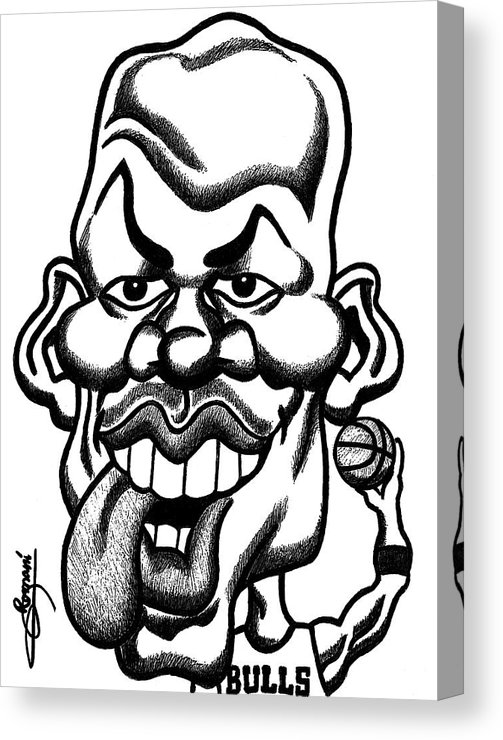 503x740 michael jordan tongue out caricature canvas print canvas art - Tongue Out Drawing