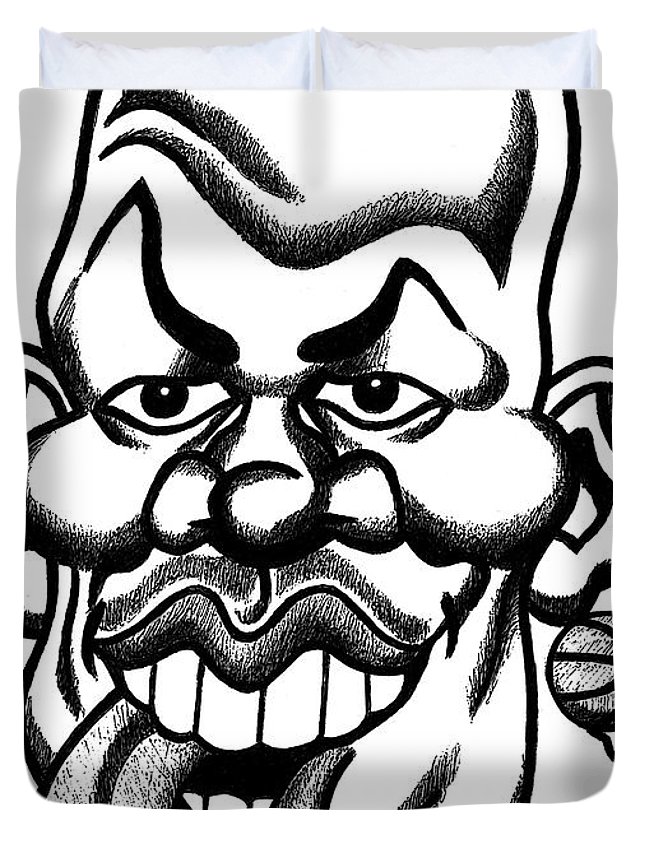 645x853 michael jordan tongue out caricature duvet cover for sale - Tongue Out Drawing