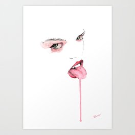 264x264 tongue out art prints - Tongue Out Drawing