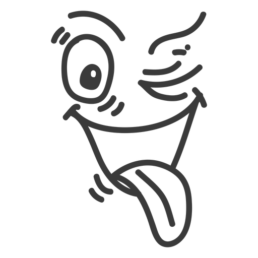 512x512 tongue out emoticon face cartoon - Tongue Out Drawing
