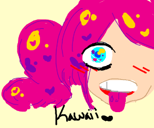 300x250 kawaii girl sticks her tongue out drawing - Tongue Out Drawing